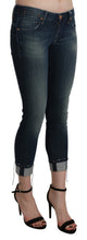 Load image into Gallery viewer, Acht Blue Washed Low Waist Skinny Cropped Denim pant
