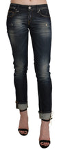 Load image into Gallery viewer, Acht Blue Washed Low Waist Skinny Cropped Denim Pant

