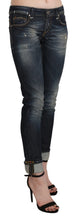 Load image into Gallery viewer, Acht Blue Washed Low Waist Skinny Cropped Denim Pant
