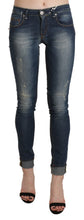 Load image into Gallery viewer, Acht Blue Washed Low Waist Skinny Cropped Denim Trouser
