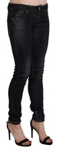 Load image into Gallery viewer, Acht Black Washed Low Waist Skinny Denim Jeans
