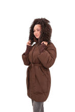 Load image into Gallery viewer, Genuine Fur Trim Down Fill Coat
