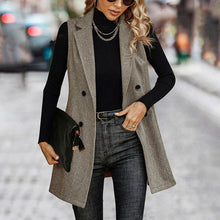 Load image into Gallery viewer, 🖤 Women’s Sleeveless Blazer Vest – Trendy Business Casual
