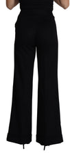 Load image into Gallery viewer, Dolce &amp; Gabbana Black Cashmere Wide Leg Women Trouser Pants
