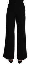 Load image into Gallery viewer, Dolce &amp; Gabbana Black Cashmere Wide Leg Women Trouser Pants
