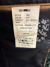 Load image into Gallery viewer, Moda Color Exclusive Navy/Green Paisley 4-Piece Turkish Slim Fit Suit with Tie
