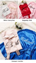 Load image into Gallery viewer, Custom Satin Bridesmaid Robes – Personalized with Name, Title, or Date | Wedding Party Gifts
