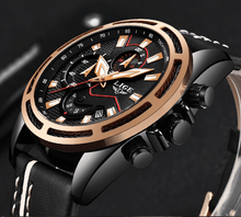 Load image into Gallery viewer, Waterproof Men's Sports  Watch With Leather Transparent Belts, Chronometers Day View Perfect Gift
