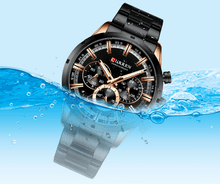 Load image into Gallery viewer, Men's Sports  Waterproof Stainless Steel Watch With Chronometers And Special Date Display Unique Design Perfect Gift
