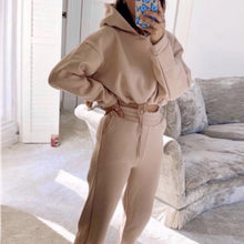 Load image into Gallery viewer, Jogging Suits For Women 2 Piece Sweatsuits Tracksuits Sexy Long Sleeve HoodieCasual Fitness Sportswear
