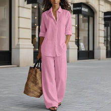 Load image into Gallery viewer, Women's Bohemian Top &amp; Pants Set – Resort Lounge Co-ord
