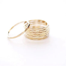Load image into Gallery viewer, 14K Gold Filled Textured Stacking Ring

