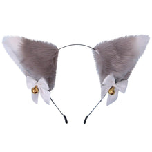 Load image into Gallery viewer, 15 Colors Beautiful Masquerade Halloween Cat Ears Cosplay Cat Ear Party Costume Bow Tie Bell Headwear Headband Gorgeous Hair Accessories For Women
