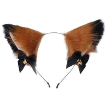 Load image into Gallery viewer, 15 Colors Beautiful Masquerade Halloween Cat Ears Cosplay Cat Ear Party Costume Bow Tie Bell Headwear Headband Gorgeous Hair Accessories For Women
