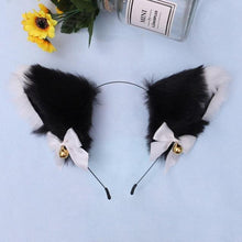 Load image into Gallery viewer, 15 Colors Beautiful Masquerade Halloween Cat Ears Cosplay Cat Ear Party Costume Bow Tie Bell Headwear Headband Gorgeous Hair Accessories For Women
