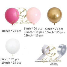 Load image into Gallery viewer, 152PCS Rose Pink And Gold Balloon Garland Arch Kit For Baby Shower Valentine's Day Wedding Kid Birthday Decorations Girl Birthday Party Decoration
