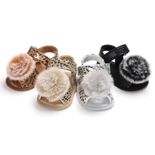 Load image into Gallery viewer, Baby 0-18M Newborn Children Shoes Leopard Cute Ball Wear Non-slip Shoes High Quality Soft And Comfortable Shoe
