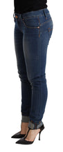 Load image into Gallery viewer, Acht Blue Washed Low Waist Skinny Denim Jeans Pant

