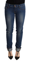 Load image into Gallery viewer, Acht Blue Washed Low Waist Skinny Denim Jeans Pant
