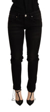 Load image into Gallery viewer, Acht Black Low Waist Skinny Denim Trouser
