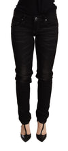 Load image into Gallery viewer, Acht Black Low Waist Skinny Denim Trouser
