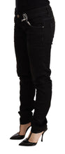 Load image into Gallery viewer, Acht Black Low Waist Skinny Denim Cotton Trouser

