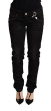Load image into Gallery viewer, Acht Black Low Waist Skinny Denim Cotton Trouser
