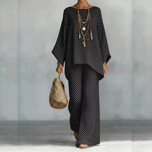 Load image into Gallery viewer, Floral Print Bamboo Linen Two-Piece Set | Wide-Leg Pants
