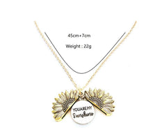 Load image into Gallery viewer, Sunflower Double Lettering Necklace
