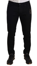 Load image into Gallery viewer, Dolce &amp; Gabbana Black Skinny Fit Denim Side Band Jeans Pant
