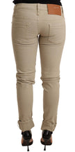 Load image into Gallery viewer, Acht Beige Denim Cotton Bottom Slim Fit Folded Pant
