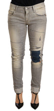 Load image into Gallery viewer, Acht Gray Cotton Slim Fit Folded Hem Women Denim Pant
