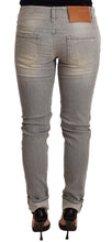 Load image into Gallery viewer, Acht Gray Cotton Slim Fit Folded Hem Women Denim Pant
