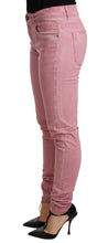 Load image into Gallery viewer, Acht Pink Cotton Slim Fit Women Denim Skinny Pants

