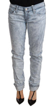 Load image into Gallery viewer, Acht Light Blue Washed Cotton Folded Hem Denim Trouser
