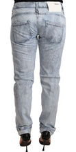 Load image into Gallery viewer, Acht Light Blue Washed Cotton Folded Hem Denim Trouser
