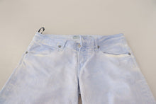 Load image into Gallery viewer, Acht Light Blue Cotton Folded Hem Denim Skinny Women Trouser Jeans
