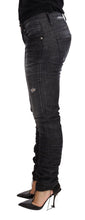 Load image into Gallery viewer, Acht Black Washed Cotton Low Waist Skinny Denim Trouser Jeans
