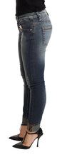 Load image into Gallery viewer, Acht Blue Washed Cotton Low Waist Skinny Denim Women Trouser Jeans
