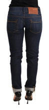 Load image into Gallery viewer, Acht Blue Washed Cotton Low Waist Skinny Denim Women Trouser Jeans
