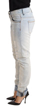 Load image into Gallery viewer, Acht Light Blue Distressed Cotton Folded Hem Denim Trouser Jeans
