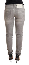 Load image into Gallery viewer, Acht Light Gray Washed Cotton Slim Fit Denim Women Trouser Jeans
