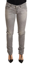 Load image into Gallery viewer, Acht Light Gray Washed Cotton Slim Fit Denim Women Trouser Jeans
