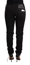 Load image into Gallery viewer, Acht Black Washed Cotton Slim Fit Denim Low Waist Trouser Jeans

