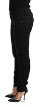 Load image into Gallery viewer, Acht Black Washed Cotton Slim Fit Denim Low Waist Trouser Jeans
