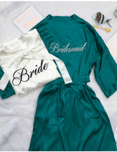 Load image into Gallery viewer, Custom Satin Bridesmaid Robes – Personalized with Name, Title, or Date | Wedding Party Gifts
