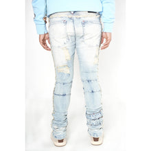 Load image into Gallery viewer, F1779 Shredded Stack Jeans - Light Wash

