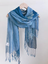 Load image into Gallery viewer, Artisanal 100% Linen Wax-Dyed Scarf
