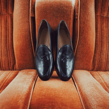 Load image into Gallery viewer, Men's Black Leather Milano Loafer
