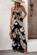 Load image into Gallery viewer, Perfee Printed Strapless : Wide Leg Jumpsuit with Pockets
